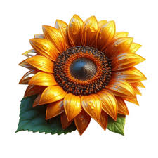 Bright Sunflower Clipart Icon For