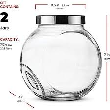 The Clean 2 Piece Glass Candy Jar Cookie Jar Set
