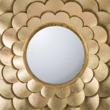 Gold Round Wall Mount Mirror