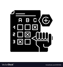 Multiple Choice Exam Black Glyph Icon