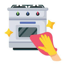 Oven Cleaning Vector Art Icons And
