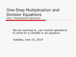 Multiplication Equations