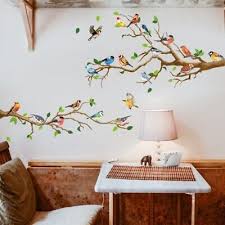 Bird Tree Plant Wall Stickers Pvc Decal