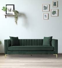 Buy Jack Velvet 3 Seater Sofa In Green