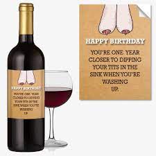 1042 Birthday Wine Bottle Label
