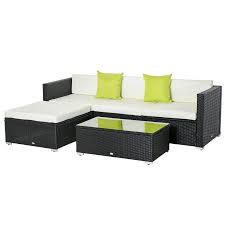 Buy Outsunny 4 Seater Rattan Sofa Set