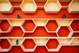 Honeycomb Shelves Background High