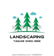 Pine Trees Outdoor Landscaping Logo