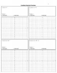 3 Graphing Quadratic Functions Worksheet