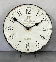 Rustic White Wall Clock Large Wall