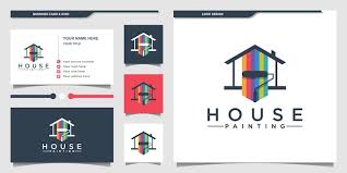 House Painting Logo Design With Paint