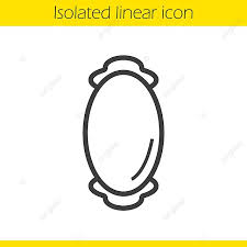 Wall Mirror Linear Icon Item Elements
