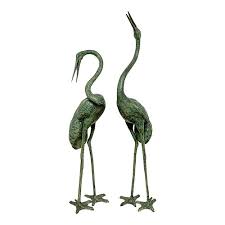 Bronze Heron Sculptures Italy 20th