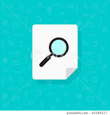 Document Search Vector Icon Flat