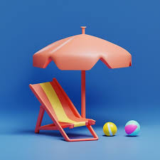 Beach Chair And Umbrella Travel Icon Free