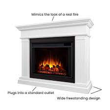 Real Flame 8770e W Centennial Grand 55 5 Electric Fireplace With Mantel White