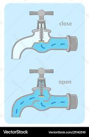 Water Tap Valve Diagram Royalty Free