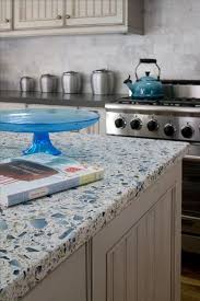 Floating Blue Vetrazzo Countertops