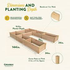 Greenes Fence 8 Ft X 12 Ft X 16 5 In Premium Cedar U Shaped Raised Garden Bed