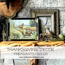 Thanksgiving Mantel Decor Golds And
