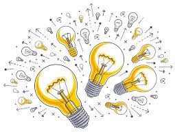 Creative Idea Light Bulb Vector Linear