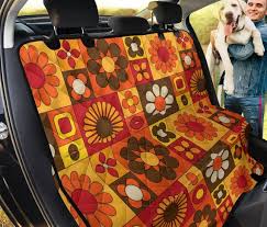 70s Daisy Car Seat Cover Back Car Seat