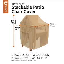 Terrazzo Stackable Patio Chair Cover Classic Accessories