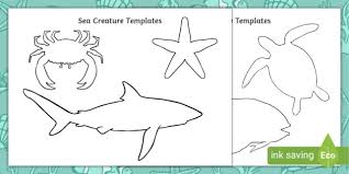 Under The Sea Creatures Templates To