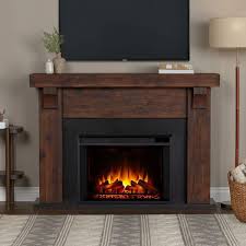 Real Flame Gunnison 64 Grand Electric Fireplace Chestnut Barnwood