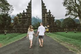 Couple At Handara Gate Bali