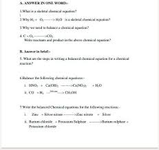 Skeletal Chemical Equation