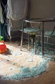Glass Ikea Table Explodes In Young