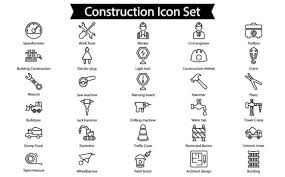 Construction Line Icon Set Graphic By