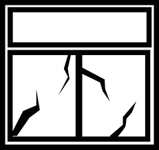 Broken Window Glass Pane Icon Broken