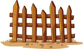 Cartoon Wooden Fence Stock Vector