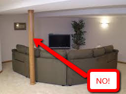 hide basement support columns how to