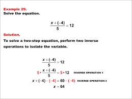 Math Example Solving Two Step