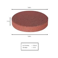 Red Round Concrete Step Stone