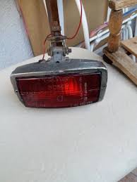 Vintage Red Glass Traffic Light Stop