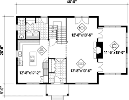Half Story Colonial House Plan