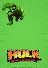 Custom Incredible Hulk Themed Birthday
