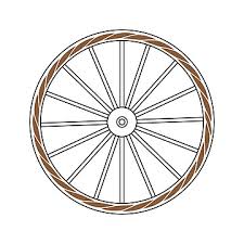Old Wooden Wheel Icon White Web Race