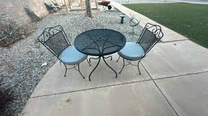 Black Metal Patio Table W Chairs