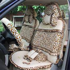 Leopard Print Lace Car Seat Covers For