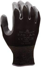Showa 370bm 07 Coated Gloves Black Gray M
