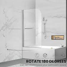 31 X55 Bathtub Screen Framless Shower Door Tempered Glass Shower Panel
