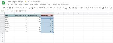 How To Calculate Percentage Change In
