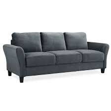 Lifestyle Solutions Mavrick Sofa With Rolled Arms Grey