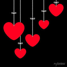 Red Heart Icon Set Happy Valentines