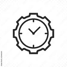 Icon Clock Gear Icon Symbol